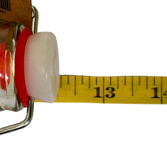 Rae Dunn FUN Clear Glass Bottle Bail & Trigger Closure Gold Letters NWT 2017 OG - Picture 12 of 12